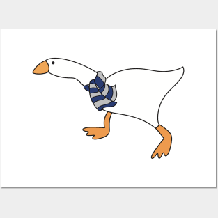 Goose Wizard with Blue Gray Scarf Posters and Art